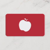 海軍シェブロンおよび赤いAppleの先生の名刺 名刺 (裏面)