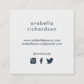 海軍シャクヤクの花柄|の会合媒体アイコン スクエア名刺 (裏面)