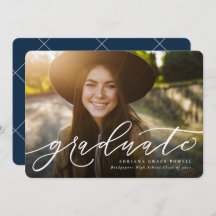 海軍シンプル写真卒業発表