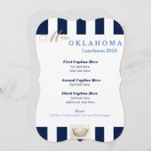 海軍ストライプなページェントの昼食会のプログラム・カード プログラム (正面/裏面)