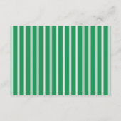 海軍ストライプな及び緑の弓|ベビーシャワーは感謝していしています サンキューカード (裏面)