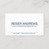 海軍ストライプのないかり 名刺 (裏面)