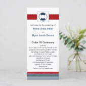 海軍ストライプ、ライフブイ航海のー、結婚式 プログラム (スタンド正面)