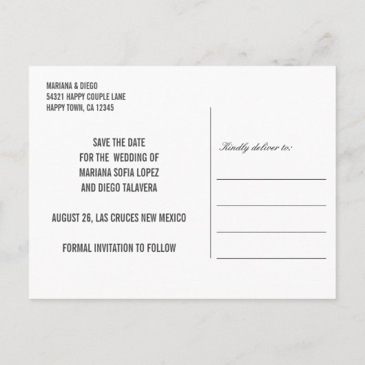 海軍スペインのと赤瓦メキシ結婚カン 案内ポストカード (裏面)