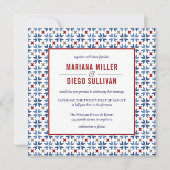 海軍スペインのと赤瓦メキシ結婚コ 招待状 (正面)