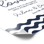 海軍ソーシャルメディ結婚アの看板ハッシュタグ フォトプリント (角)