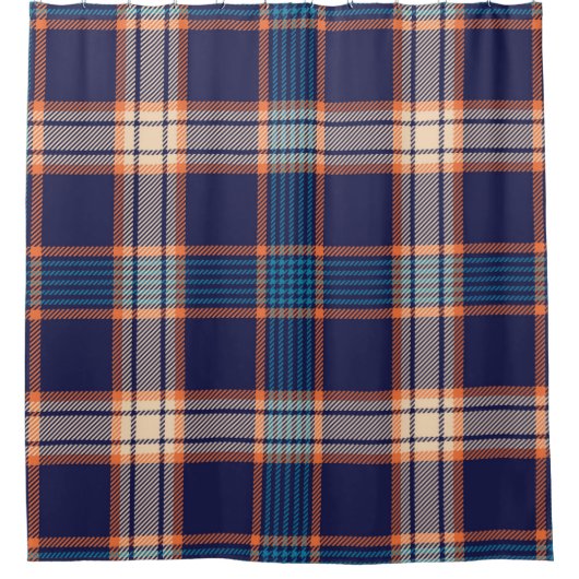 海軍タータンチェック格子 シャワーカーテン (正面)