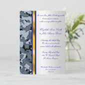 海軍デジタルカムフラージュの結婚式招待状 招待状 (スタンド正面)