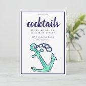 海軍ネイビーグリーンアンカーカクテルパーティー 招待状 (スタンド正面)
