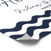 海軍ネイビーブルー 思い出のプリント ポスター (角)