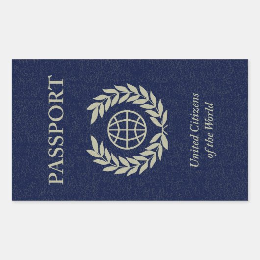 海軍パスポート 長方形シール (正面)