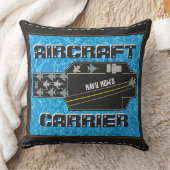 海軍パーソナライズされた現空母 クッション (ブランケット)
