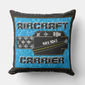 海軍パーソナライズされた現空母 クッション (正面)