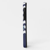 海軍パーソナライズなフェイクなグリッターのいかりシェブロン Case-Mate iPhoneケース (裏面/左)