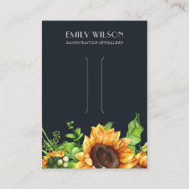 海軍ヒマワリ秋秋ヘアクリップ表示カード 名刺