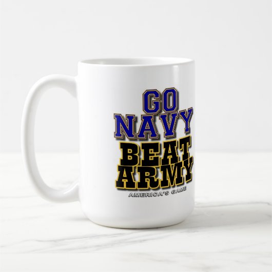 海軍ビートの軍隊は行きます コーヒーマグカップ (左)