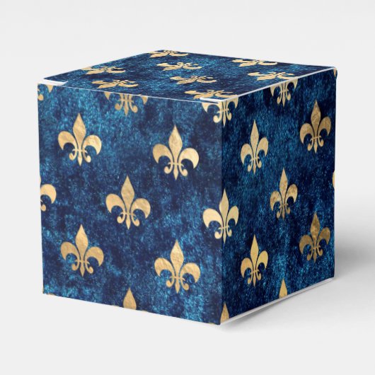 海軍ファンシー金ゴールド(紋章の)フラ・ダ・リ フェイバーボックス (正面サイド)