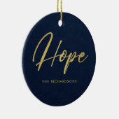 海軍フォーマル金ゴールドフェイクミニマル希望 セラミックオーナメント (右)