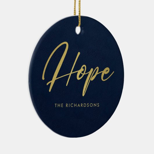 海軍フォーマル金ゴールドフェイクミニマル希望 セラミックオーナメント (右)