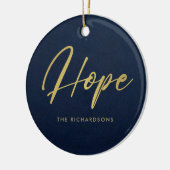 海軍フォーマル金ゴールドフェイクミニマル希望 セラミックオーナメント (左)