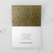 海軍フォーマル金ゴールドミニマル書道平和 カード (内部)