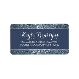 海軍フローラシルバー結婚ズ ラベル