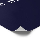 海軍フローラブライダルシャワー歓迎サイン ポスター (角)