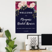 海軍フローラブライダルシャワー歓迎サイン ポスター (ホームオフィス)