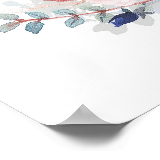 海軍フローラ結婚の歓迎サイン ポスター (角)