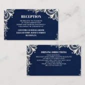 海軍ブルー航海のウェディング エンクロージャーカード (正面/裏面)