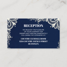 海軍ブルー航海のウェディング エンクロージャーカード