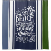 海軍ホワイトモスビーチで何もしない シャワーカーテン (正面)