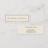 海軍ボーダーベージュ色の卒業の発表の名刺 コーリングカード (正面/裏面)