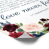 海軍マルサラ愛は決して失敗しない1コリントのサイン ポスター (角)