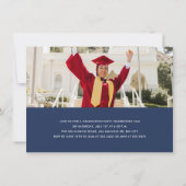 海軍ミニマモダンリストの卒業発表 招待状 (裏面)