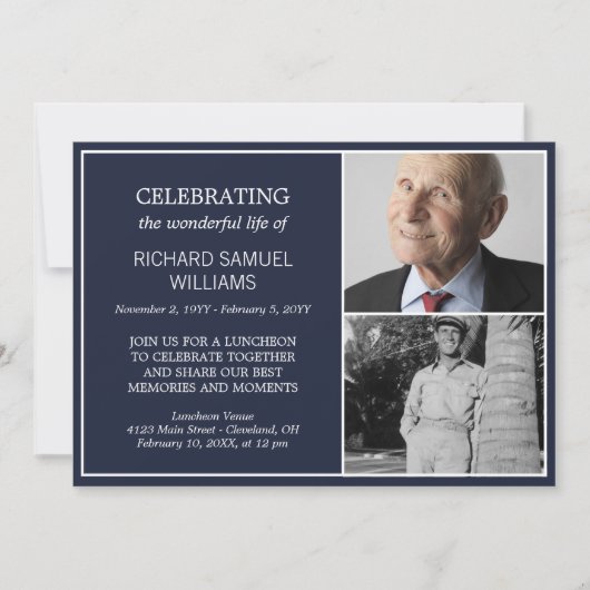 海軍ミニマル生祝命2写真記念 招待状 (正面)