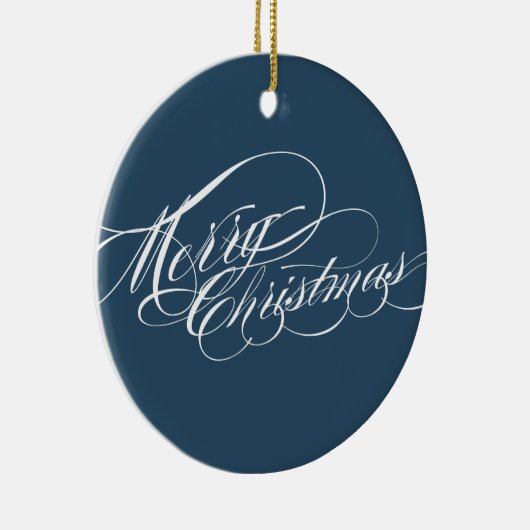 海軍メリークリスマスの写真のオーナメント セラミックオーナメント (右)