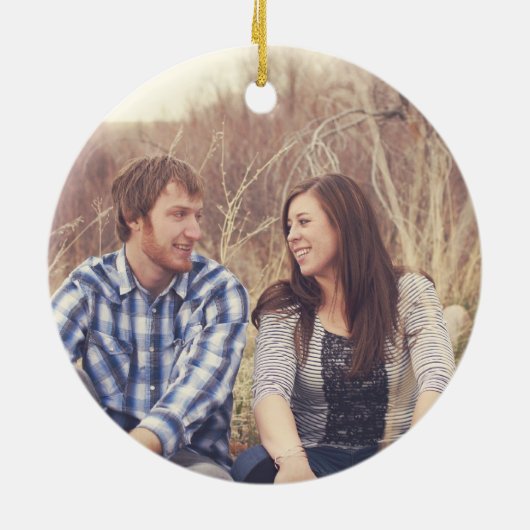 海軍メリークリスマスの写真のオーナメント セラミックオーナメント (裏面)