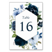 海軍モダンとライトブルー結婚の テーブルナンバー (正面)