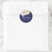 海軍モダンの牡丹と多肉類 ラウンドシール (バッグ)