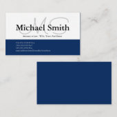 海軍モダンイニシャル-名刺 名刺 (正面/裏面)