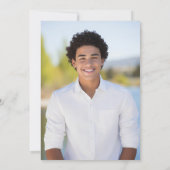 海軍モダンタイポグラフィシンプル卒業党 招待状 (裏面)