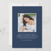 海軍モダンタイポグラフィ2写真卒業 案内状 (裏面)