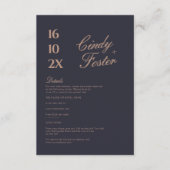 海軍モダンバラ金ゴールド結婚詳細 エンクロージャーカード (正面)