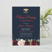 海軍モダンフローラナースピン留め式 招待状 (スタンド正面)