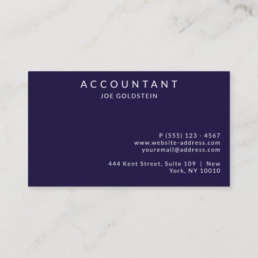 海軍モダン会計士CPA納税管理人CA 名刺 (裏面)