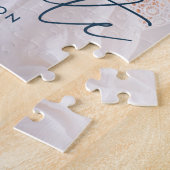 海軍モダン卒業生脚本写真卒業 ジグソーパズル (側面)