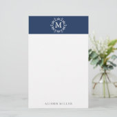 海軍モダン文具モノグラムの 便箋 (スタンド正面)