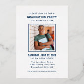 海軍モダン金ゴールド大学院写真修士会 箔招待状 (裏面)