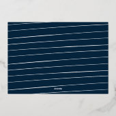 海軍モダン金ゴールド6メリー写真クリスマスコラージュ 箔シーズンカード (裏面)